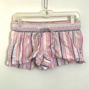 Y2K Striped Roxy Micro Shorts
